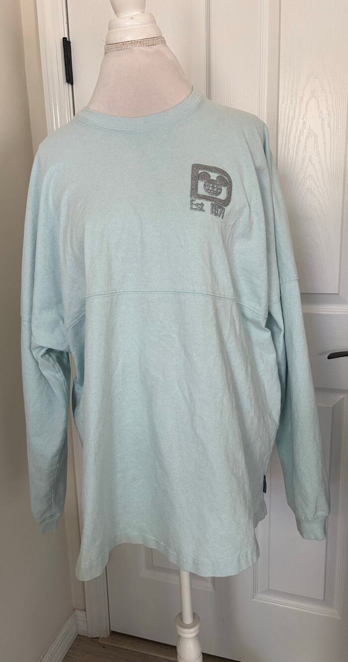 Walt Disney World Parks Arendelle Aqua Sparkle Glitter Spirit Jersey XXL Teal